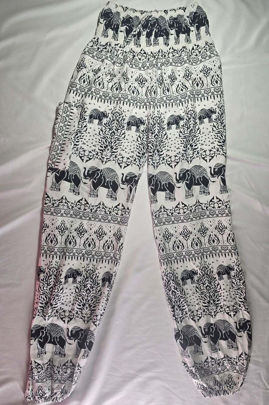 Thai Elephant Harem Pants Women Yoga Boho Clothes with Pockets